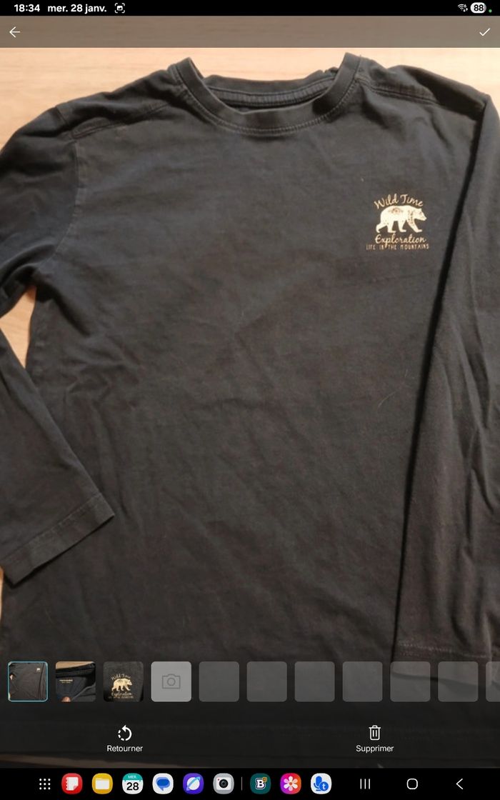 Tee-shirt manches longues 10 ans GF95