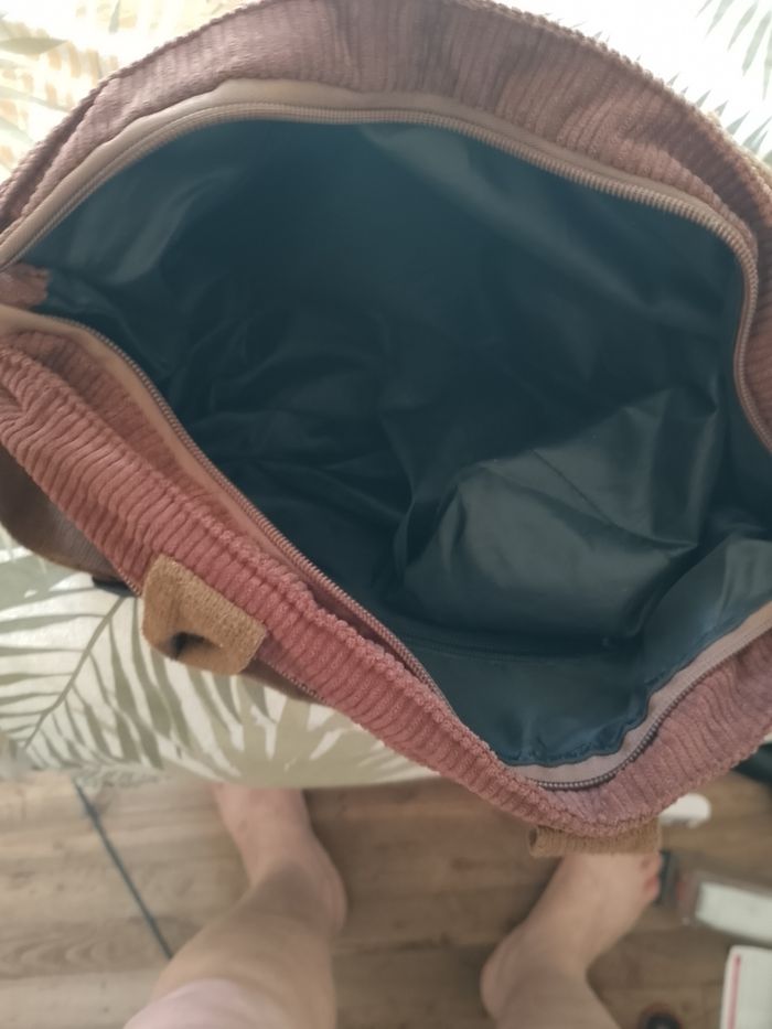 Sac à main Pomme velours marron - photo numéro 7