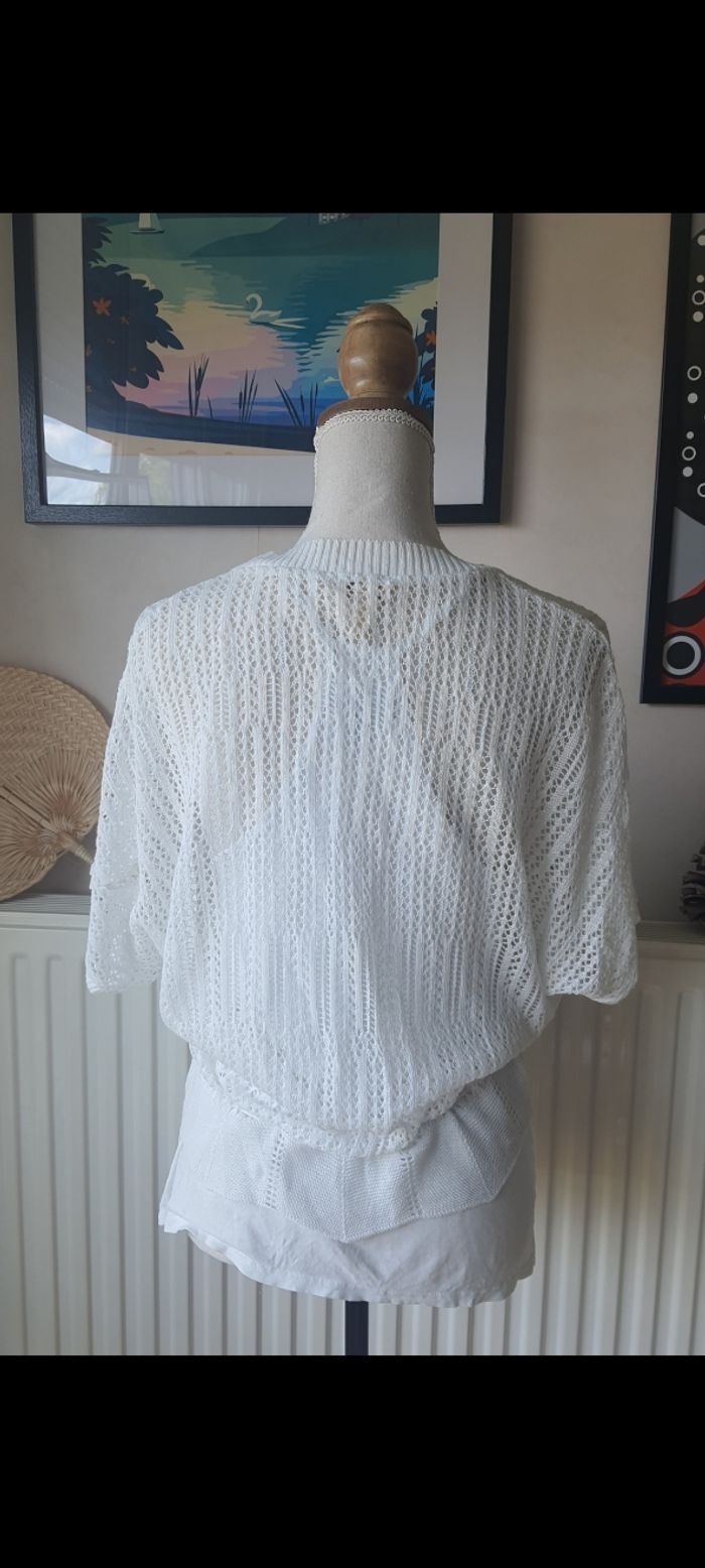 Gilet/cardigan Mango, blanc, taille unique - photo numéro 4