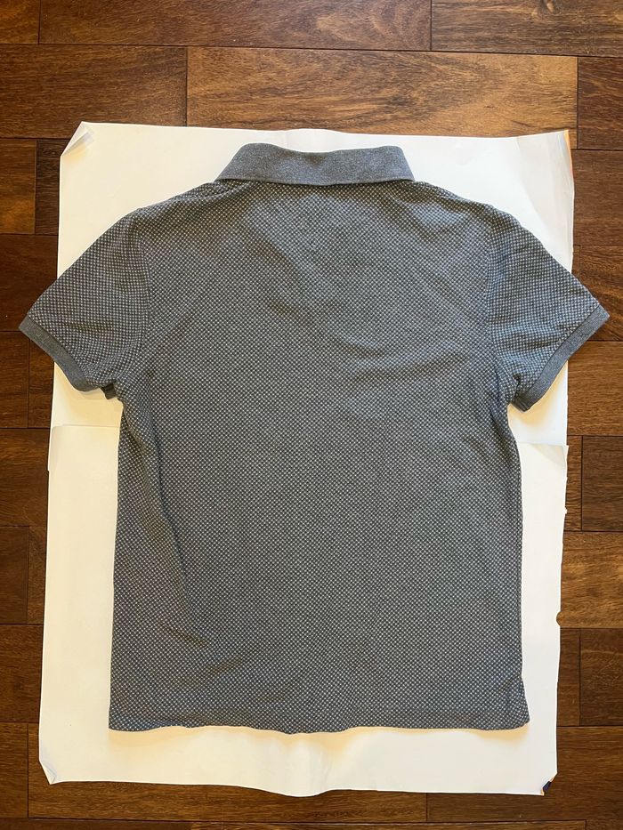 Polo manches courtes gris à pois tommy hilfiger taille S - photo numéro 3