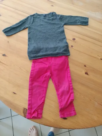 Ensemble noir fushia