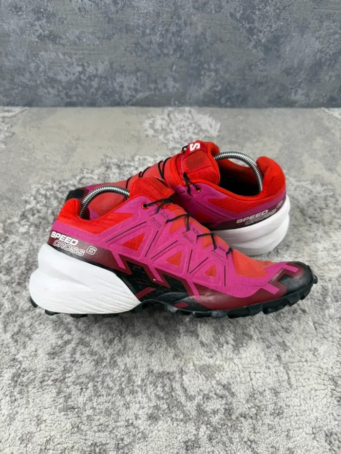 Salomon SpeedCroos 6 - Pink & Red & White - photo numéro 6