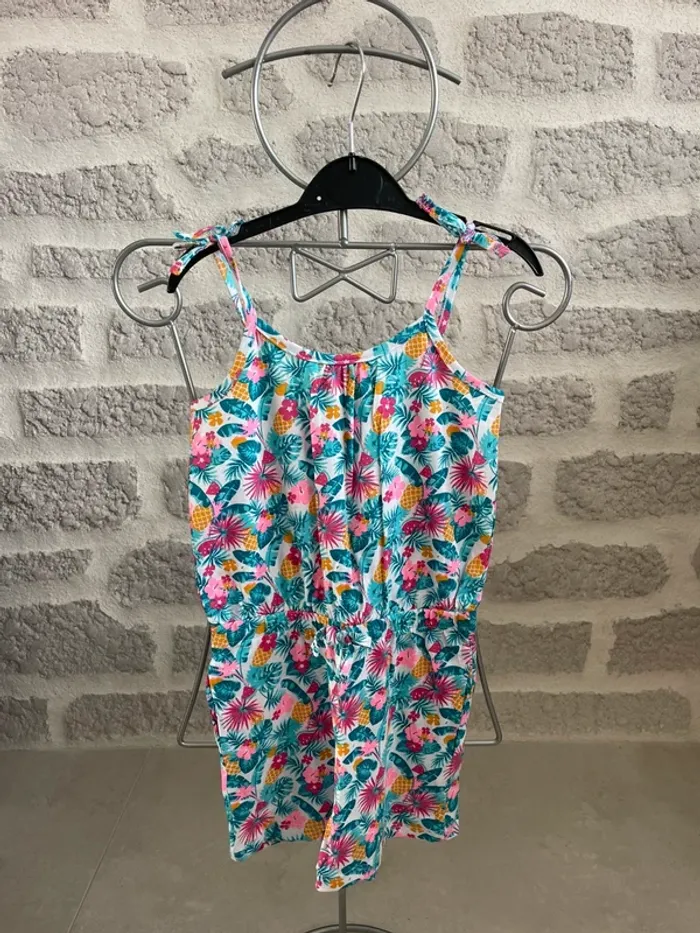 Combishort fleuri fille 4 ans la halle