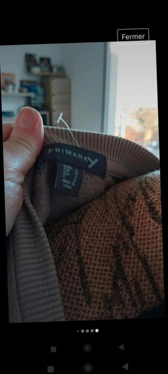 Sweat  taupe  taille 32  primark - photo numéro 4