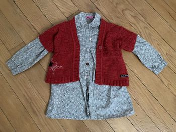 Ensemble chemise longue + gilet 3/4ans