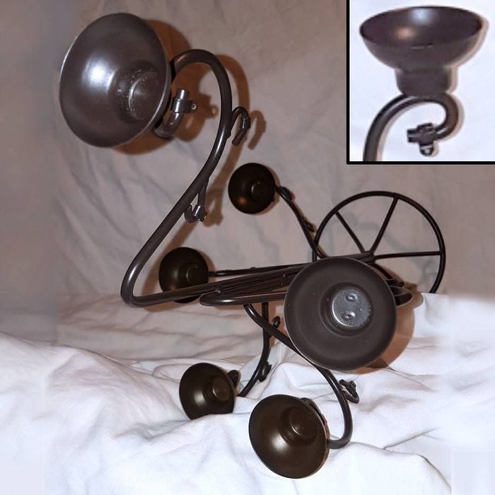 Grand chandelier à 6 bougeoirs - photo numéro 2