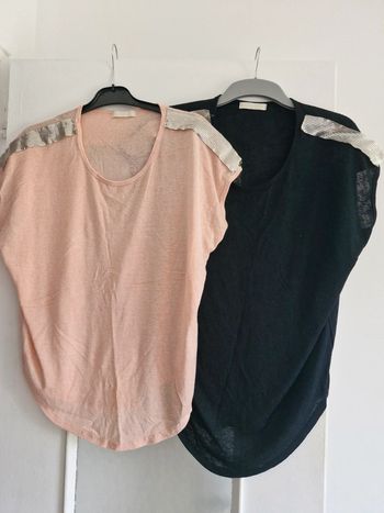 Lot de 2 tops à paillettes
