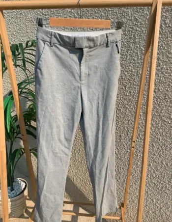 Pantalon droit Bershka gris XS