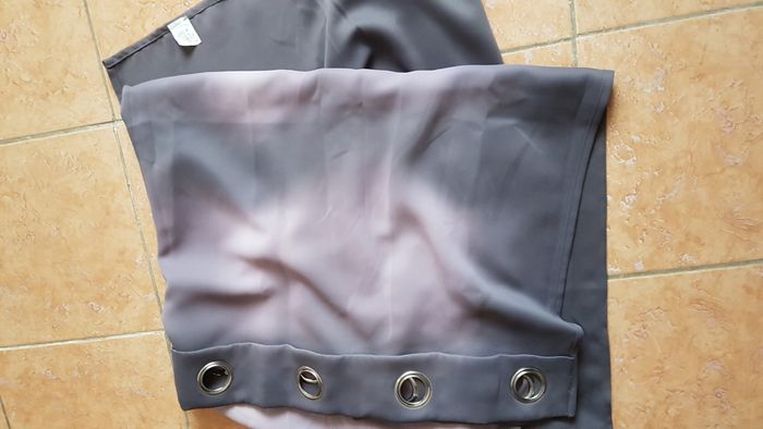 Rideau occultant uni 140 X 230 cm gris foncé - photo numéro 4