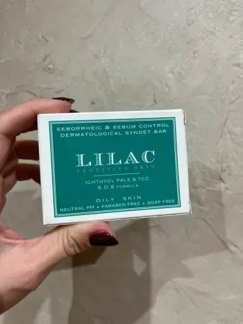 Lilac - Pain nettoyant dermatologique pour peau grasse et séborrhéique sébo-régulateur