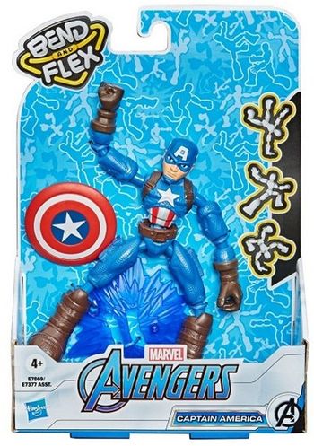 MARVEL E7869 Avengers CAPTAIN AMERICA Courbé Et Flexible