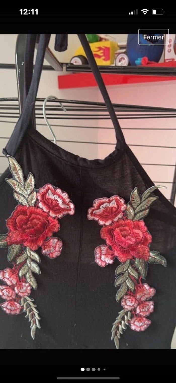 Robe longue noir dos nue