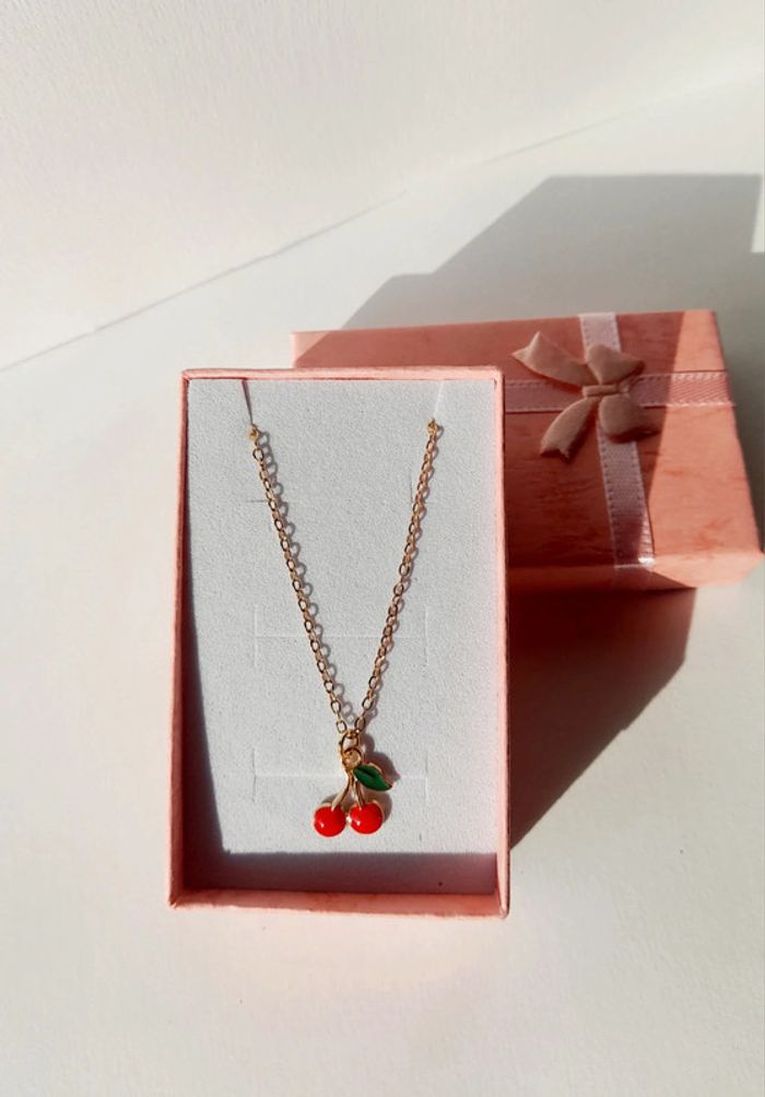 Collier cerises acier inoxydable 🍒 - photo numéro 3
