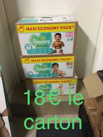 Couches Pampers harmonie taille 2 ou 3 ou 4