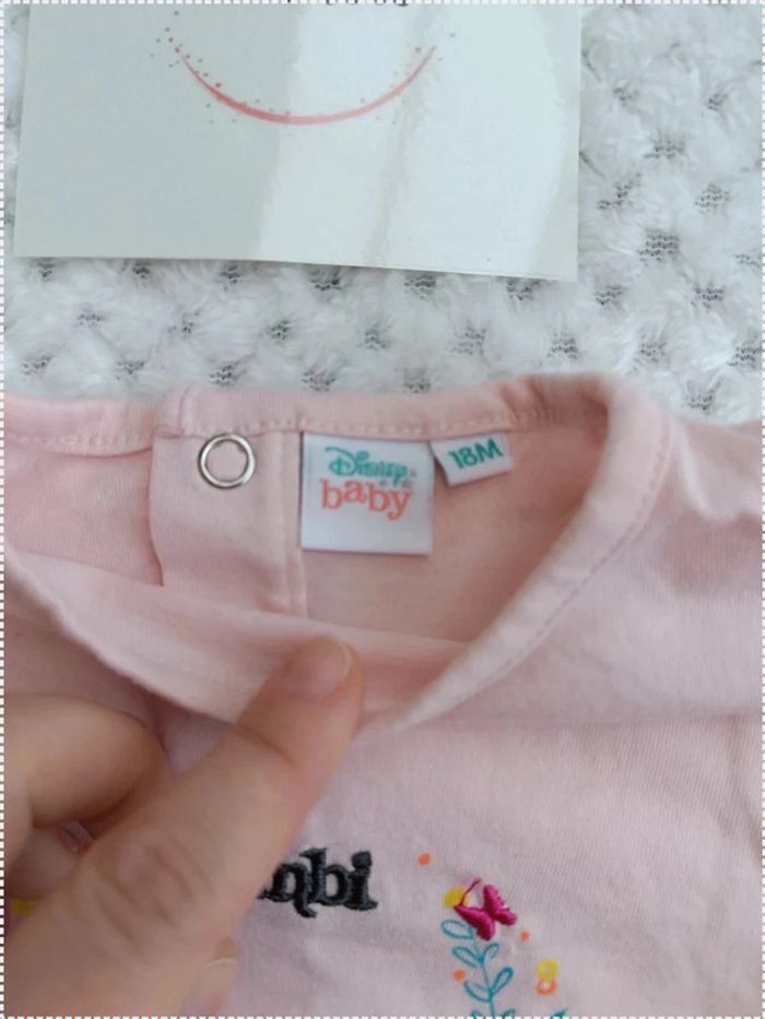 🔸T-shirt Bambi Rose – Disney Baby 18 Mois🔸 - photo numéro 2