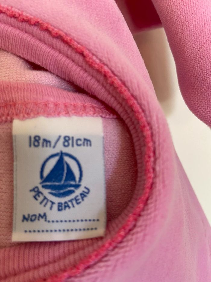 Pyjama à pieds velours rose Petit Bateau 18 mois - photo numéro 6