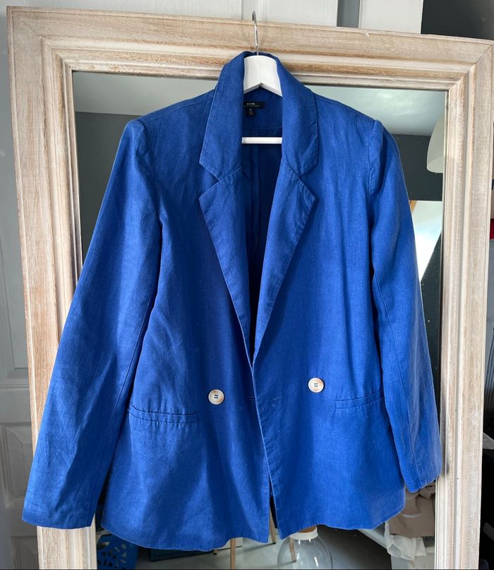 Blazer bleu Kiabi – Taille 36, comme neuf