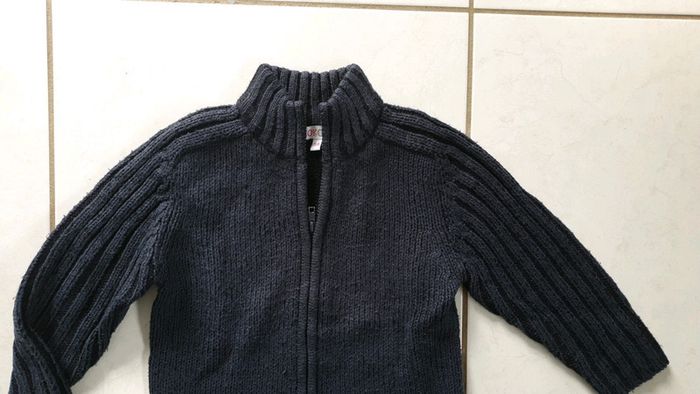 Veste zippee garçon bleu marine 5 ans CH2 - photo numéro 3