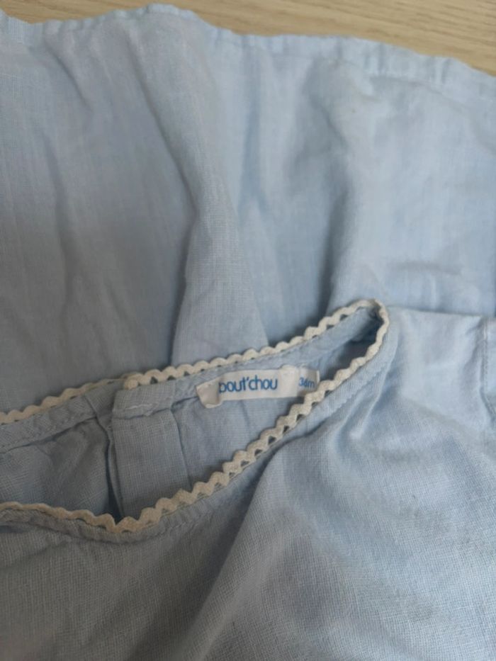 Blouse bleue Boutchou taille 36 mois - photo numéro 4