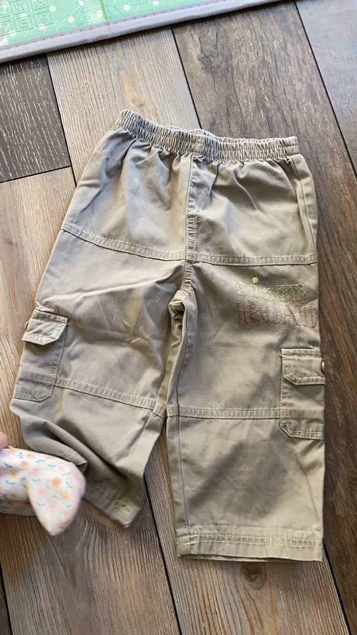 Pantalon beige kaki aventurier 18 mois