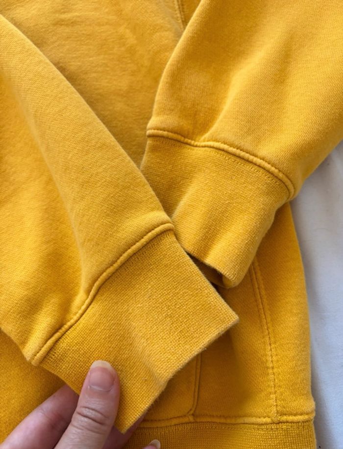 Sweat hoodies Nike à capuche jaune moutarde logo brodé – Taille S oversize(taille M) - photo numéro 6