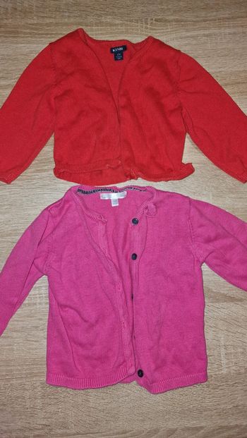 Lot 2 gilet 12mois