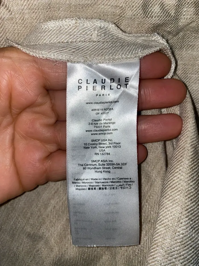 Robe En Lin Avec Ceinture Claudie Pierlot Taille 36-38 - photo numéro 10