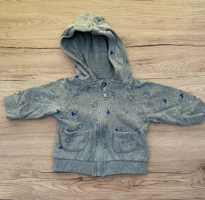 Gilet à capuche dinosaures 6 mois