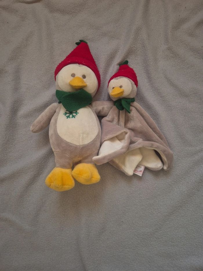 Lot doudous pingouins