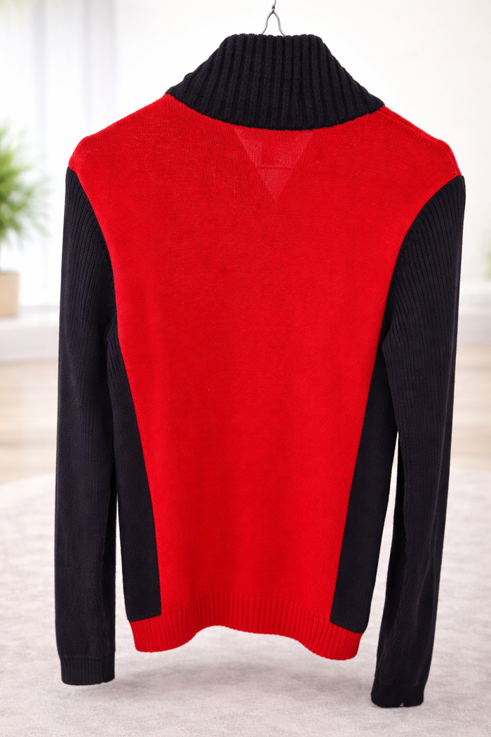 Gilet zippé Lauren Ralph Lauren rouge & noir – Femme - photo numéro 2