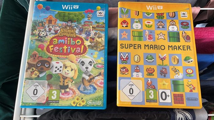 lot jeux wii u animal crossing et super mario maker