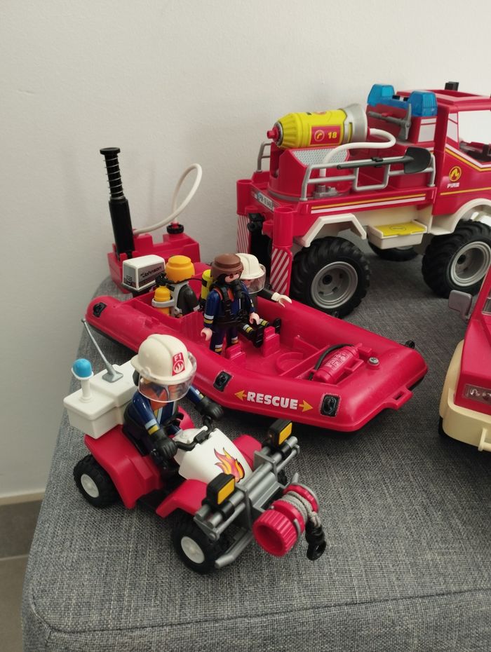 Lot Playmobil pompiers - photo numéro 2
