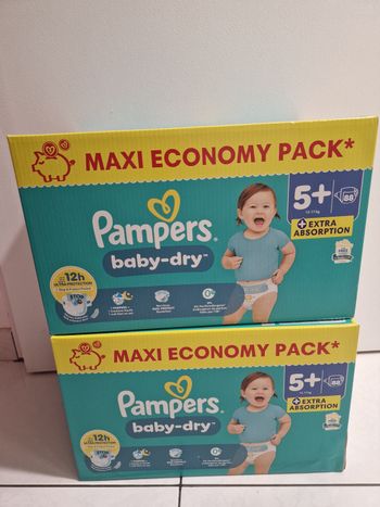176 couches taille 5+ pampers