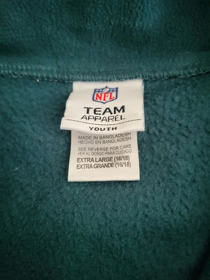 Polaire zippée NFL Eagles bleu et noir logos brodés- XL 16-18 - photo numéro 8