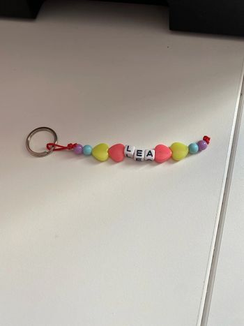 Porte clés perles personnalisé prénom ou autres