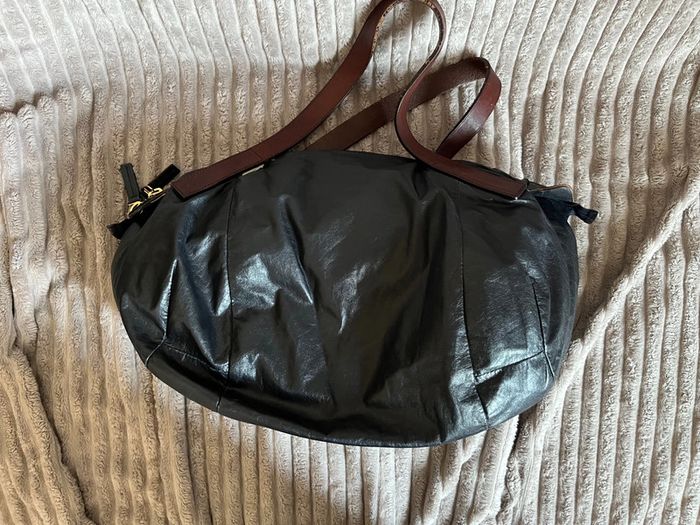 Sac bowling Céline Paris noir en cuir – à restaurer - photo numéro 6