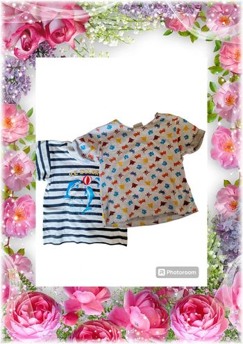 💫🌸 Lot de 2 t-shirts pour bébé garçon 🌸💫