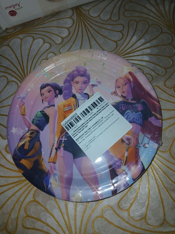 10 assiette anniversaire kpop demon Hunter