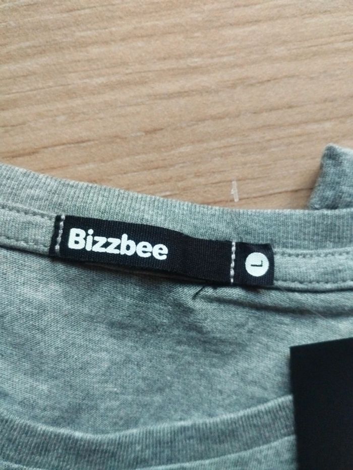 T-shirt chiné gris homme taille L Bizzbee neuf - photo numéro 3