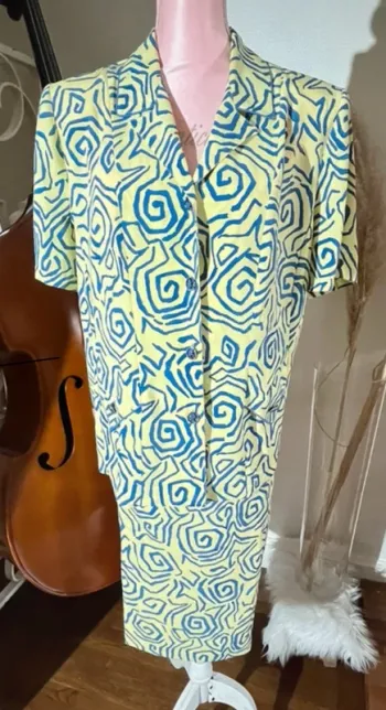 Ensemble deux pièces jupe et chemise  Christian Michel Paris taille 46/48