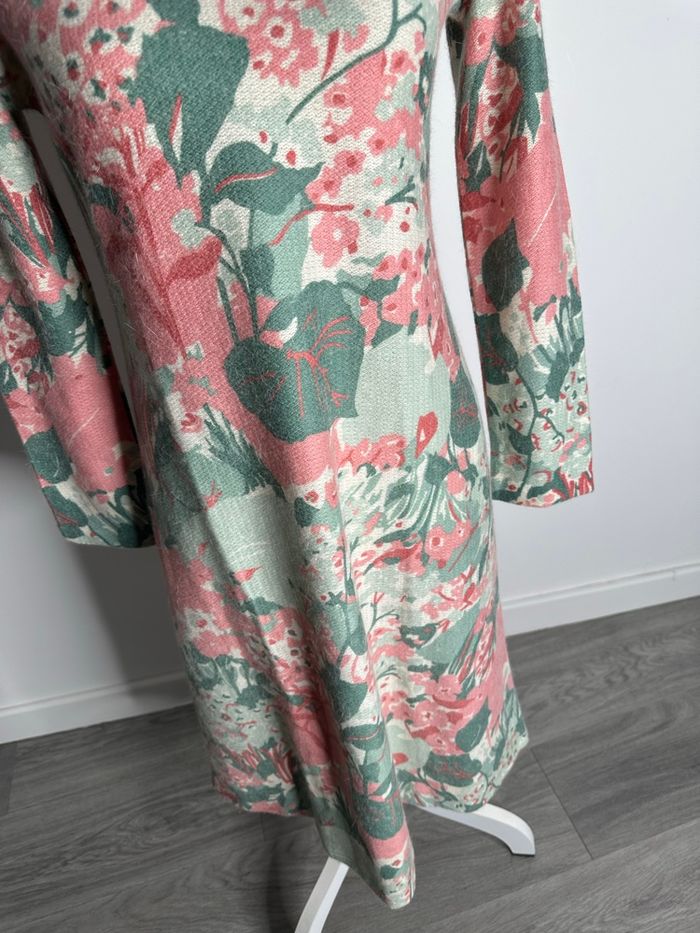 Robe longue à fleurs en cachemire Vintage T38 M - photo numéro 4