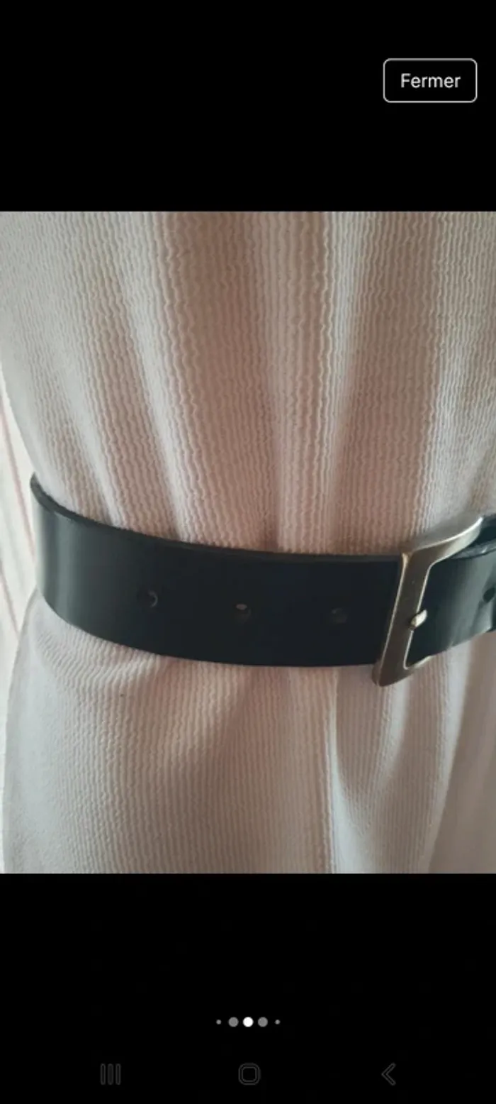 Ceinture homme cuir noir Rogers Wayne 75cm - photo numéro 5