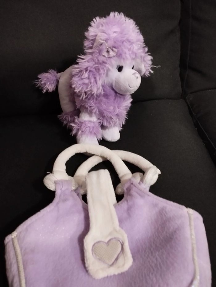 Peluche chien et son sac 💜
