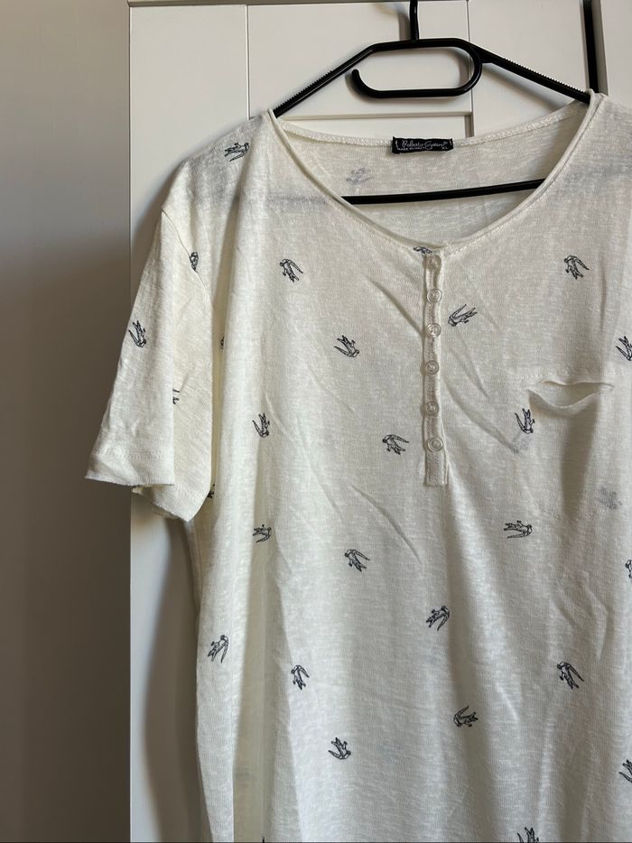T-shirt beige à motifs léger Homme Roberto Garino Taille XL - photo numéro 2