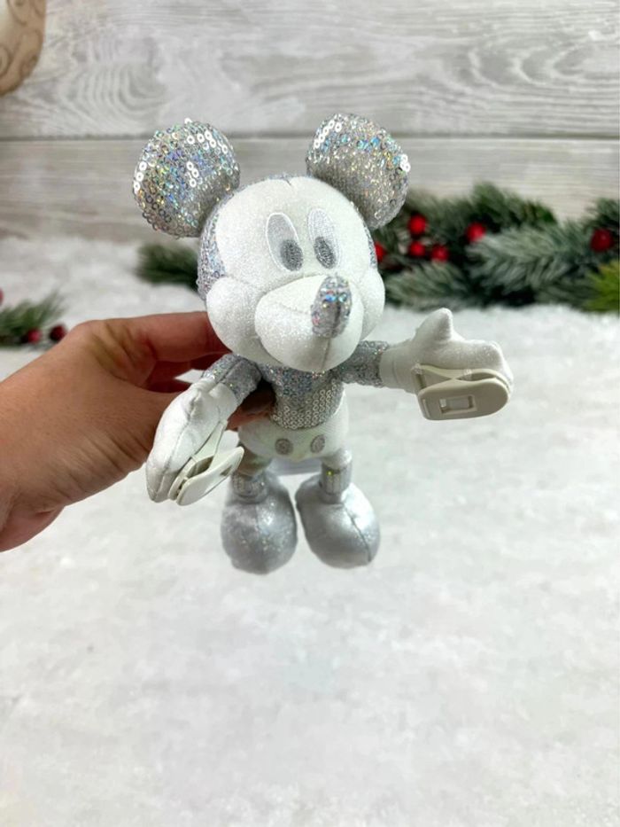 Peluche d’épaule Disney Mickey Sequin argent 20th anniversary Tokyo Disneyland - photo numéro 5