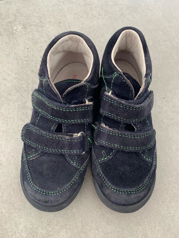 Bottines bleu en cuir taille 26 - photo numéro 2