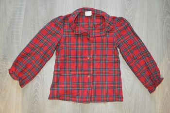 Chemise 4 ans carreaux rouge