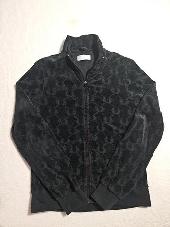 Luxueuse veste Fred Perry en velours noir, taille S (UK 8, EUR 36, USA 6).
