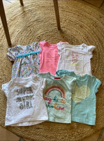 lot tee shirt fille 6 mois