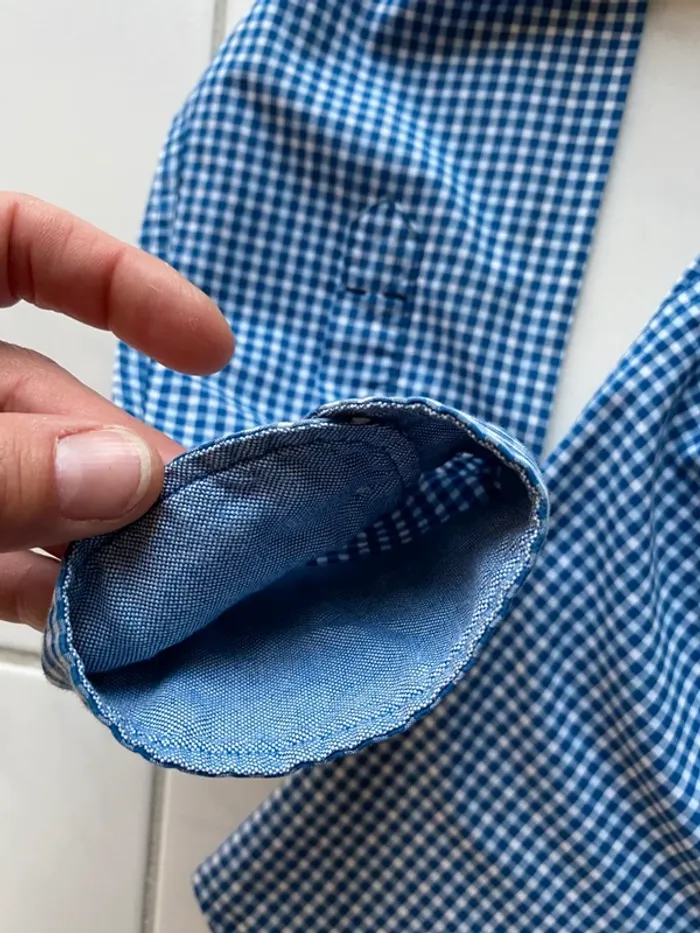 Chemise Levi’s à carreaux bleu & blanc – Étiquette blanche – Taille M – Parfait état - photo numéro 7